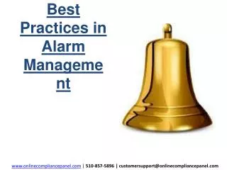 Best Practices in Alarm Management