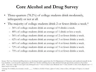 Core Alcohol and Drug Survey