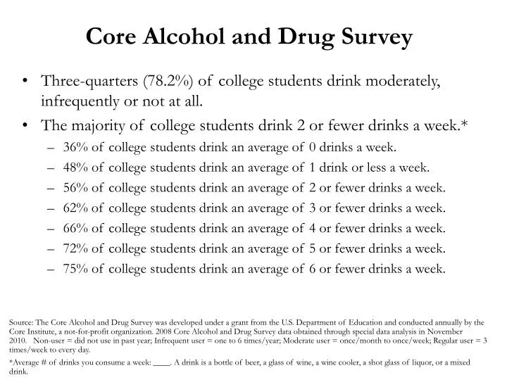 core alcohol and drug survey