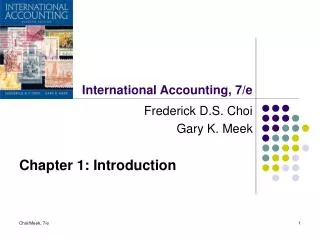 International Accounting, 7/e