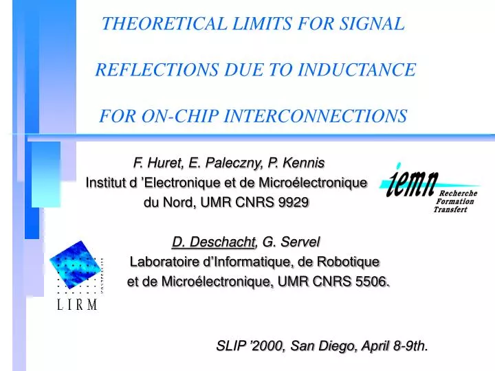 theoretical limits for signal reflections due to inductance for on chip interconnections