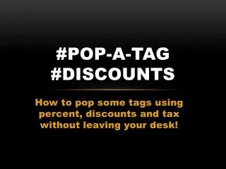 #pop-a-tag #Discounts