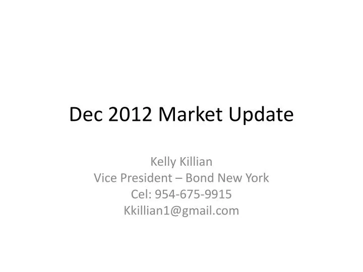 dec 2012 market update