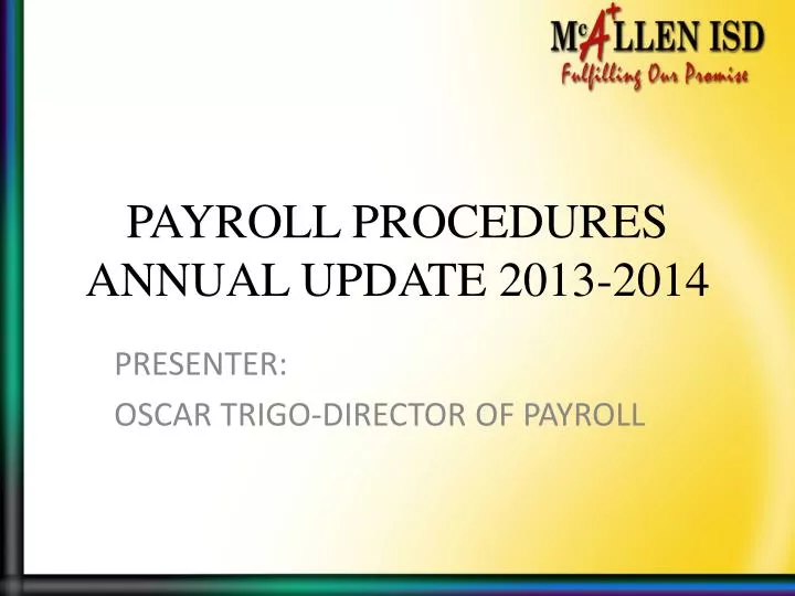 payroll procedures annual update 2013 2014