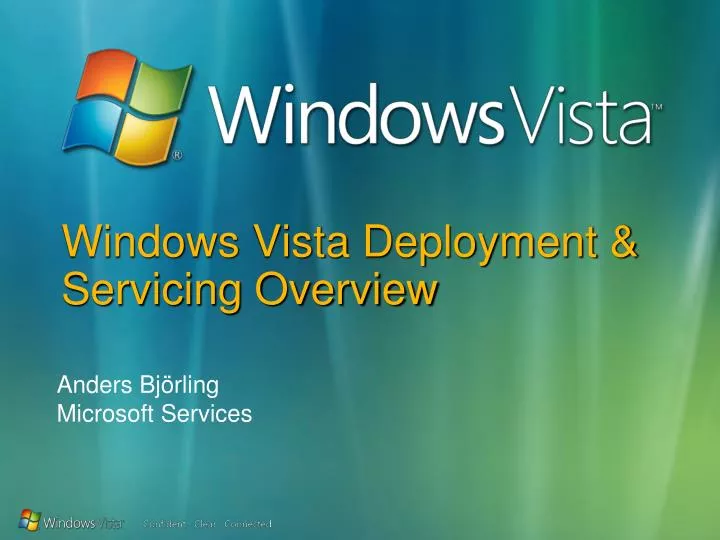 windows vista deployment servicing overview