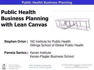 Public Health Business Planning with Lean Canvas