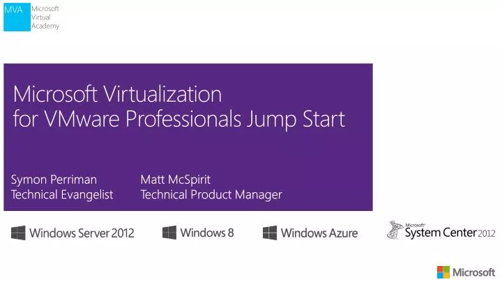 microsoft virtualization for vmware professionals jump start