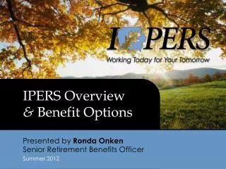 IPERS Overview &amp; Benefit Options