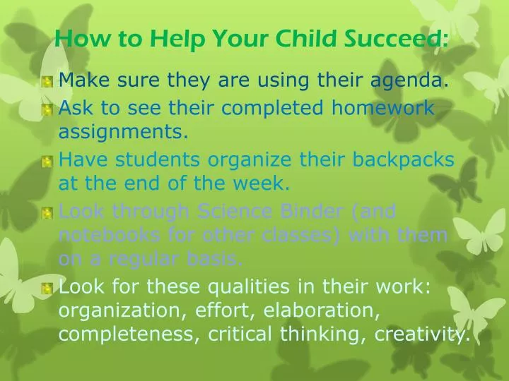 how to help your child succeed