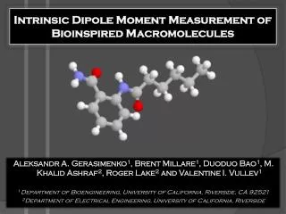Intrinsic Dipole Moment Measurement of Bioinspired Macromolecules