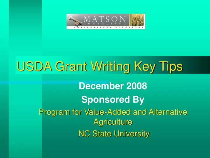 usda grant writing key tips