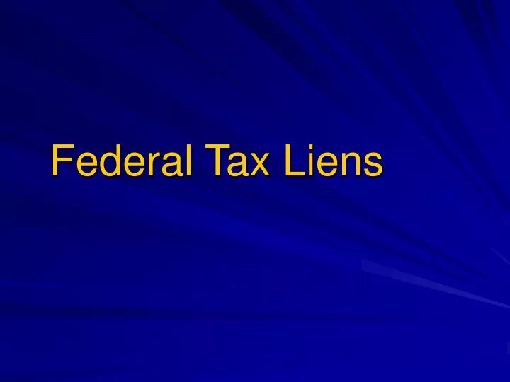 federal tax liens