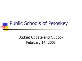 Public Schools of Petoskey