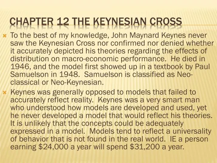 chapter 12 the keynesian cross