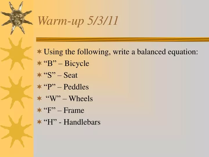 warm up 5 3 11