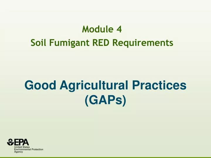 good agricultural practices gaps
