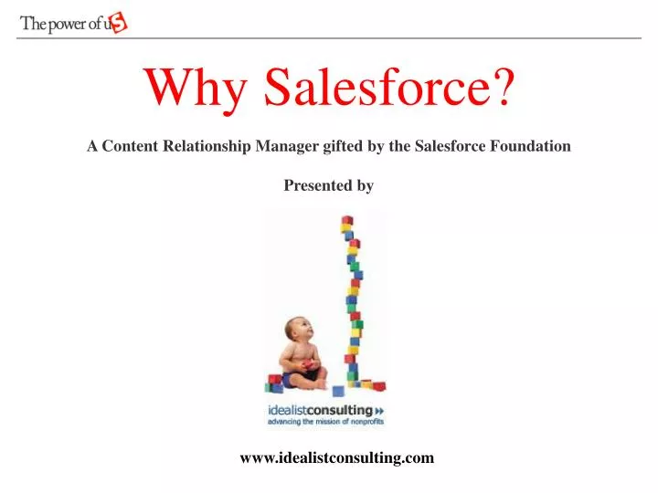 why salesforce a content relationship manager gifted by the salesforce foundation presented by