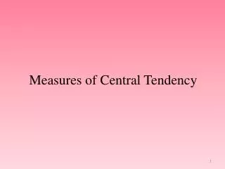 Measures of Central Tendency