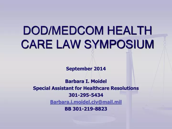 dod medcom health care law symposium