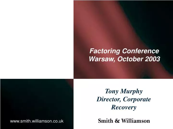 factoring conference warsaw october 2003