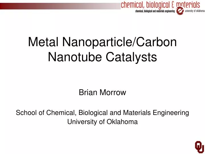 metal nanoparticle carbon nanotube catalysts
