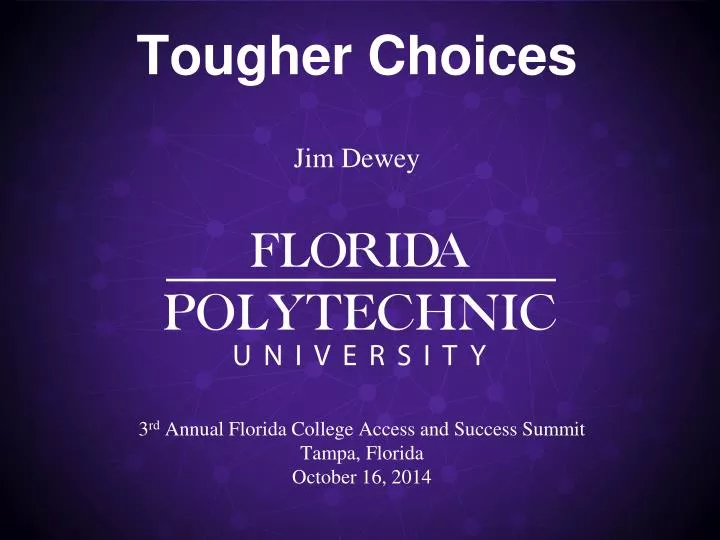 3 rd annual florida college access and success summit tampa florida october 16 2014