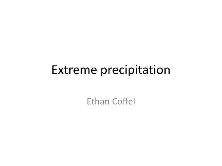 extreme precipitation