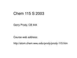Chem 115 S 2003