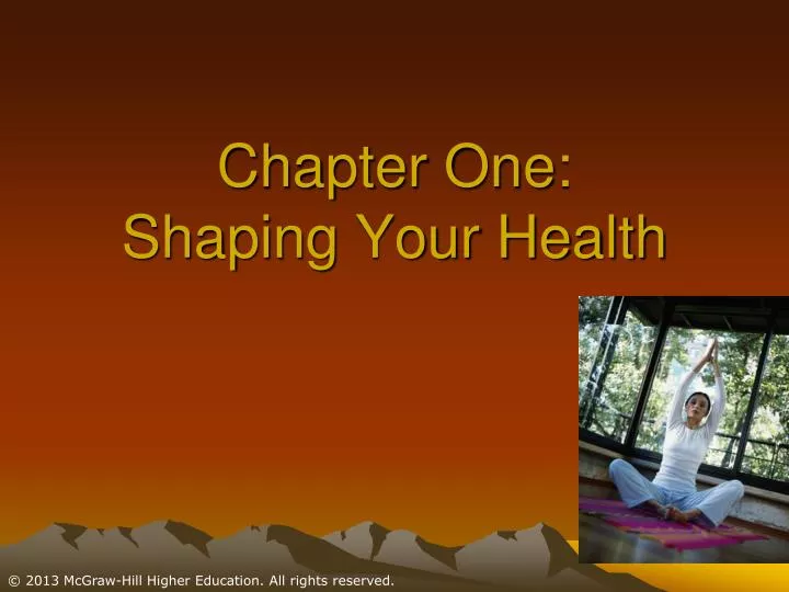 chapter one shaping your health