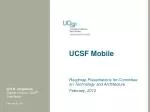 UCSF Mobile Strategy Development for Enhanced User Experience - slide 1