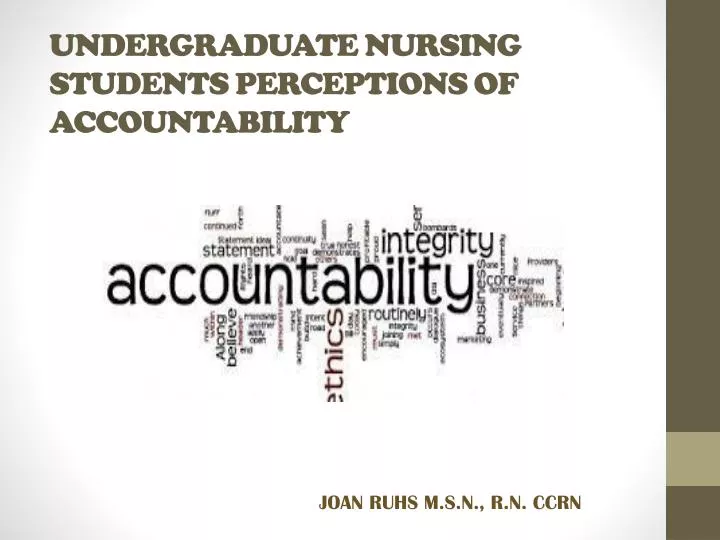 undergraduate nursing students perceptions of accountability