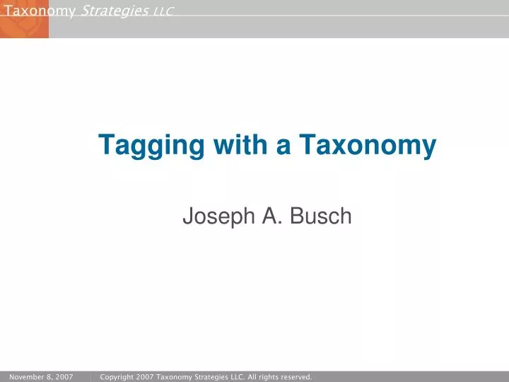 tagging with a taxonomy