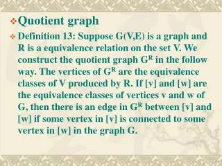 Quotient graph