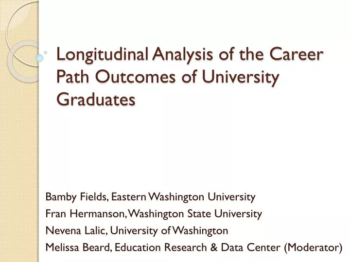 longitudinal analysis of the career path outcomes of university graduates