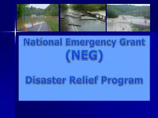 National Emergency Grant (NEG) Disaster Relief Program