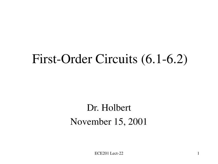first order circuits 6 1 6 2