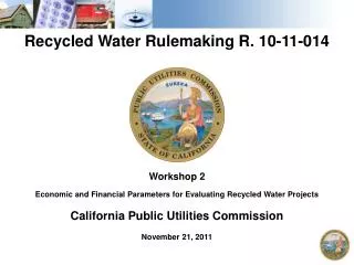 Recycled Water Rulemaking R. 10-11-014