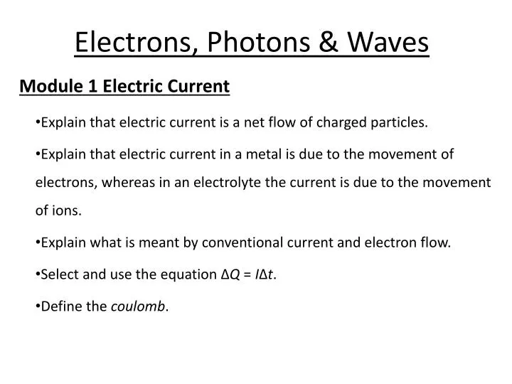 electrons photons waves