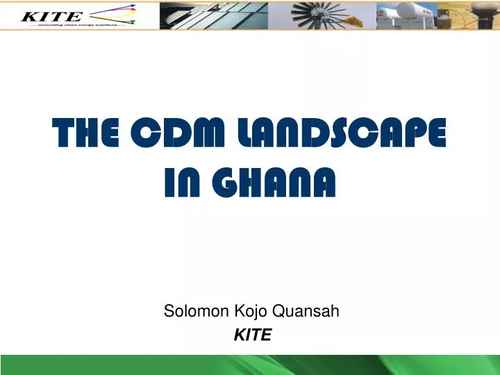 the cdm landscape in ghana