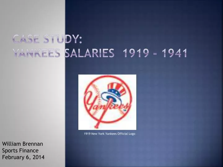 case study yankees salaries 1919 1941