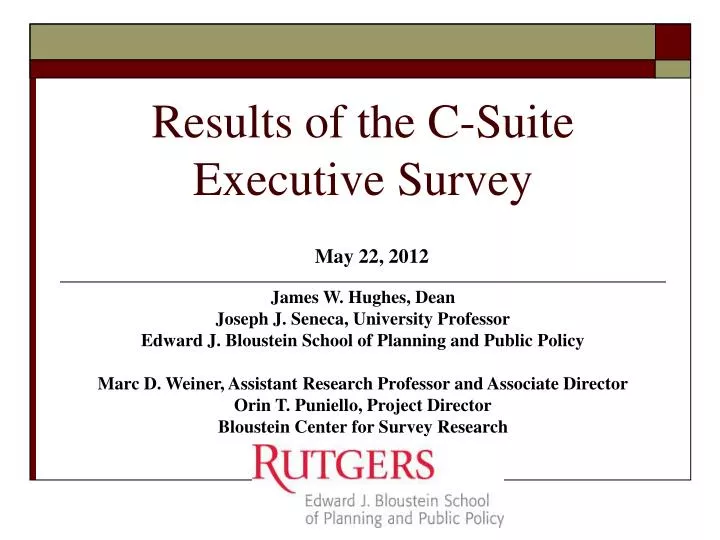 results of the c suite executive survey