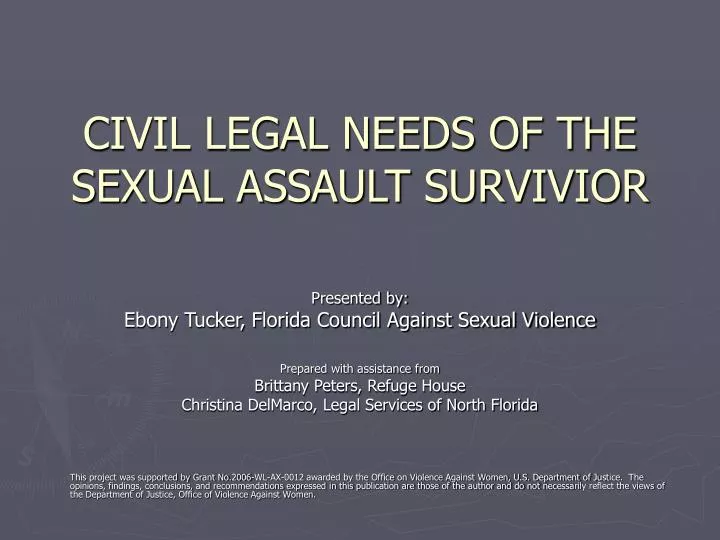 civil legal needs of the sexual assault survivior