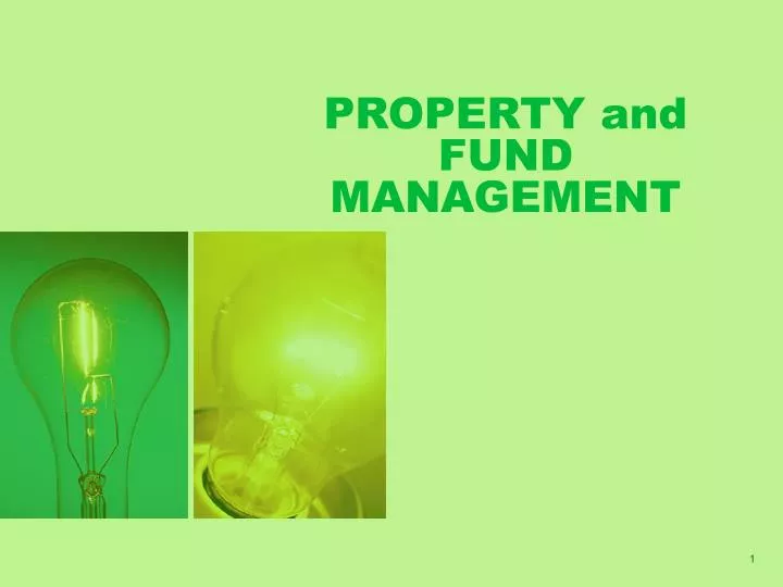 property and fund management