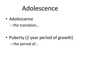 Adolescence