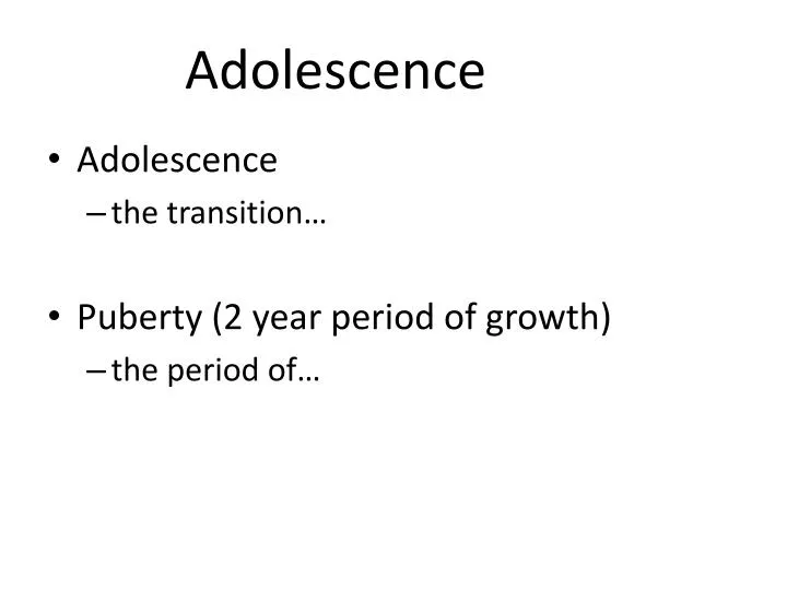 adolescence