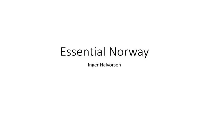 essential norway