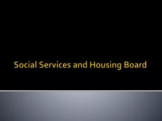 Social Services and Housing Board