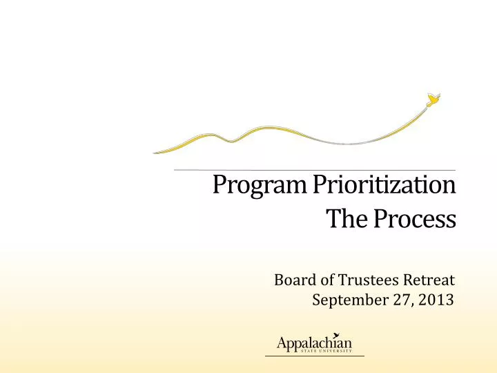 program prioritization the process