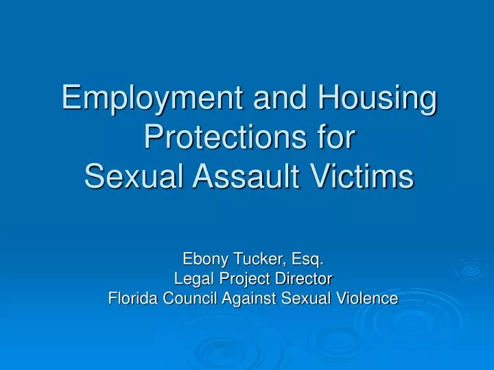 employment and housing protections for sexual assault victims