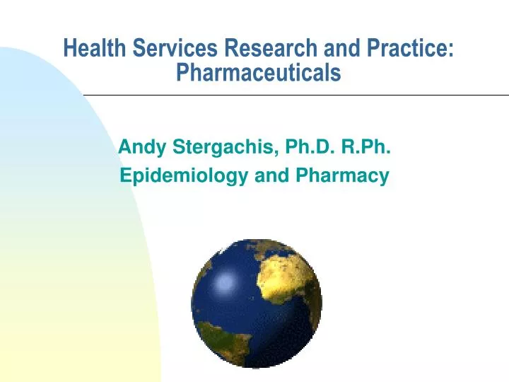 health services research and practice pharmaceuticals